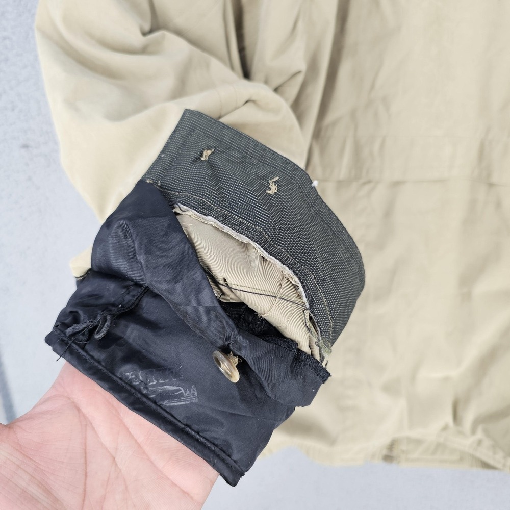 LL Bean 3-in-1 Jacket Chore Coat Mens LT Beige Goose Down Liner Full Zip - Picture 16 of 16